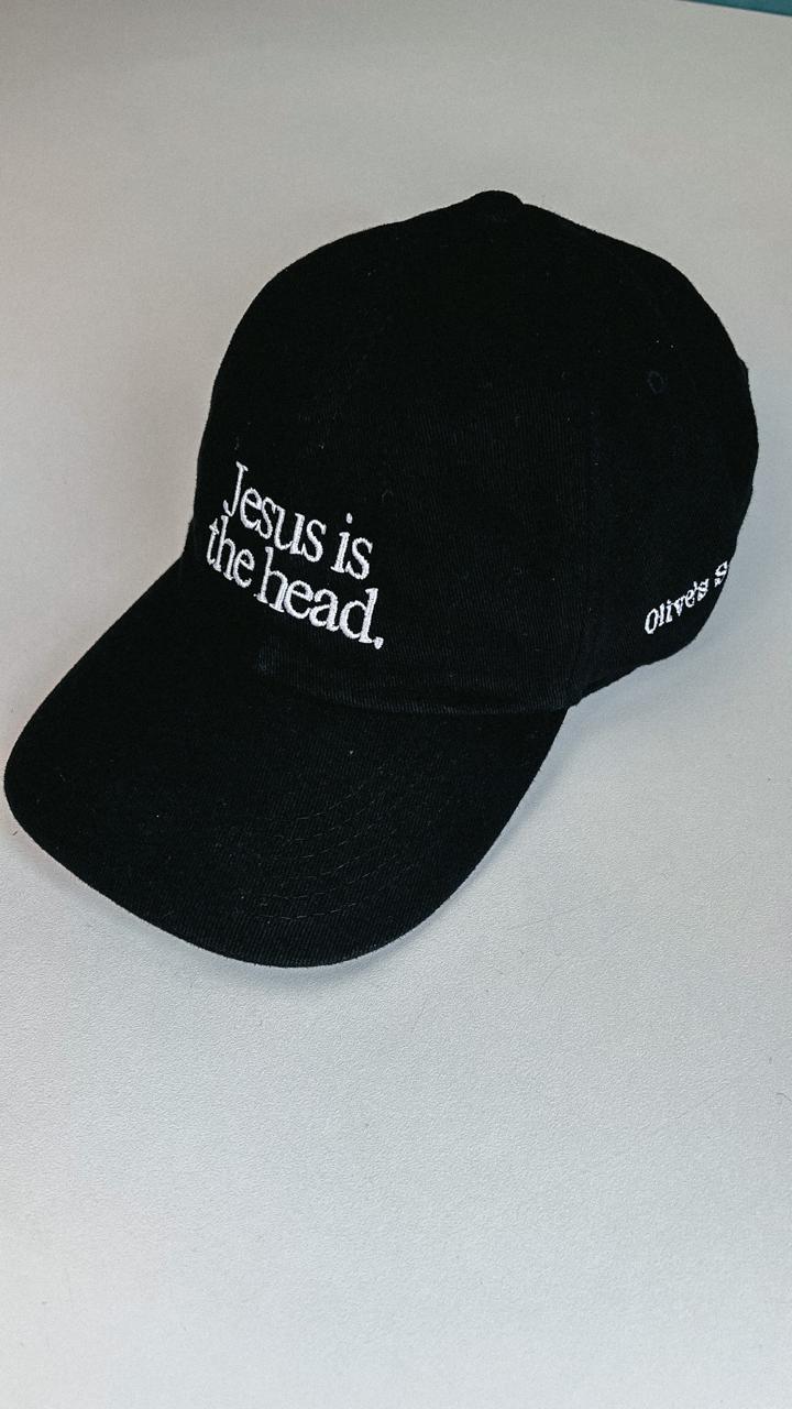 Boné Preto Dad Hat Jesus is the head