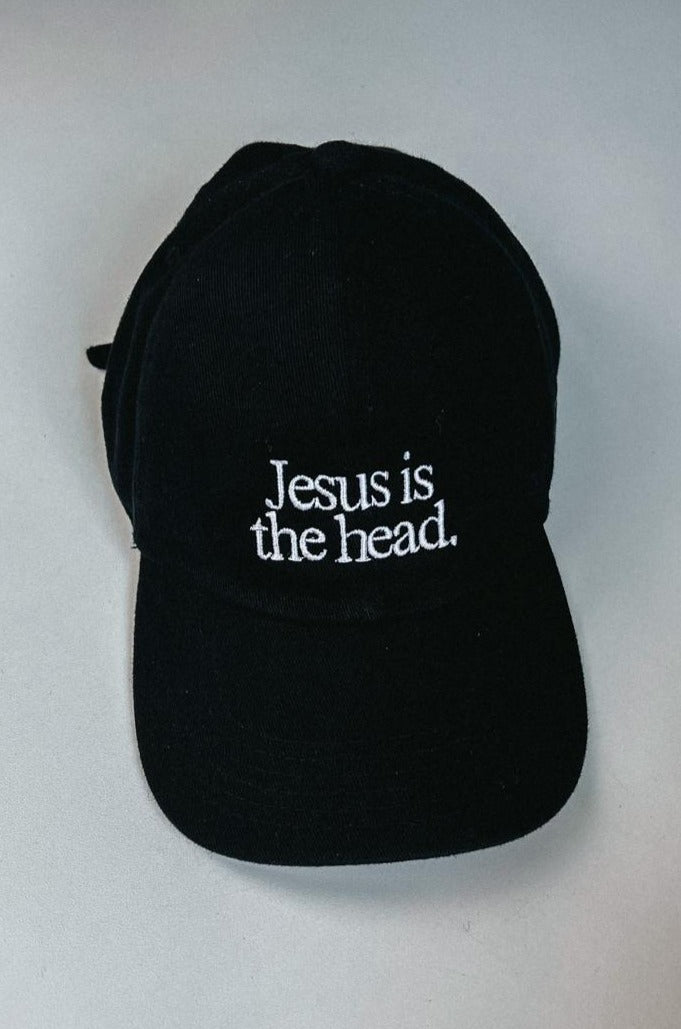 Boné Preto Dad Hat Jesus is the head