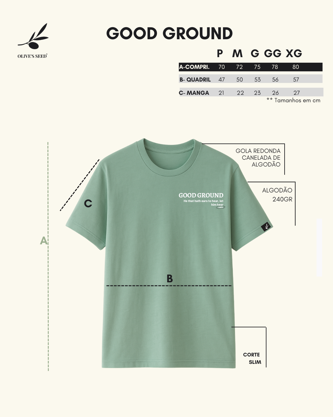 CAMISETA SLIM - GOOD GROUND