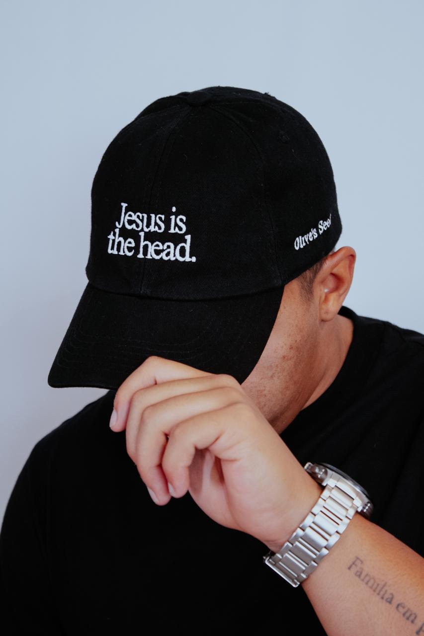 Boné Preto Dad Hat Jesus is the head