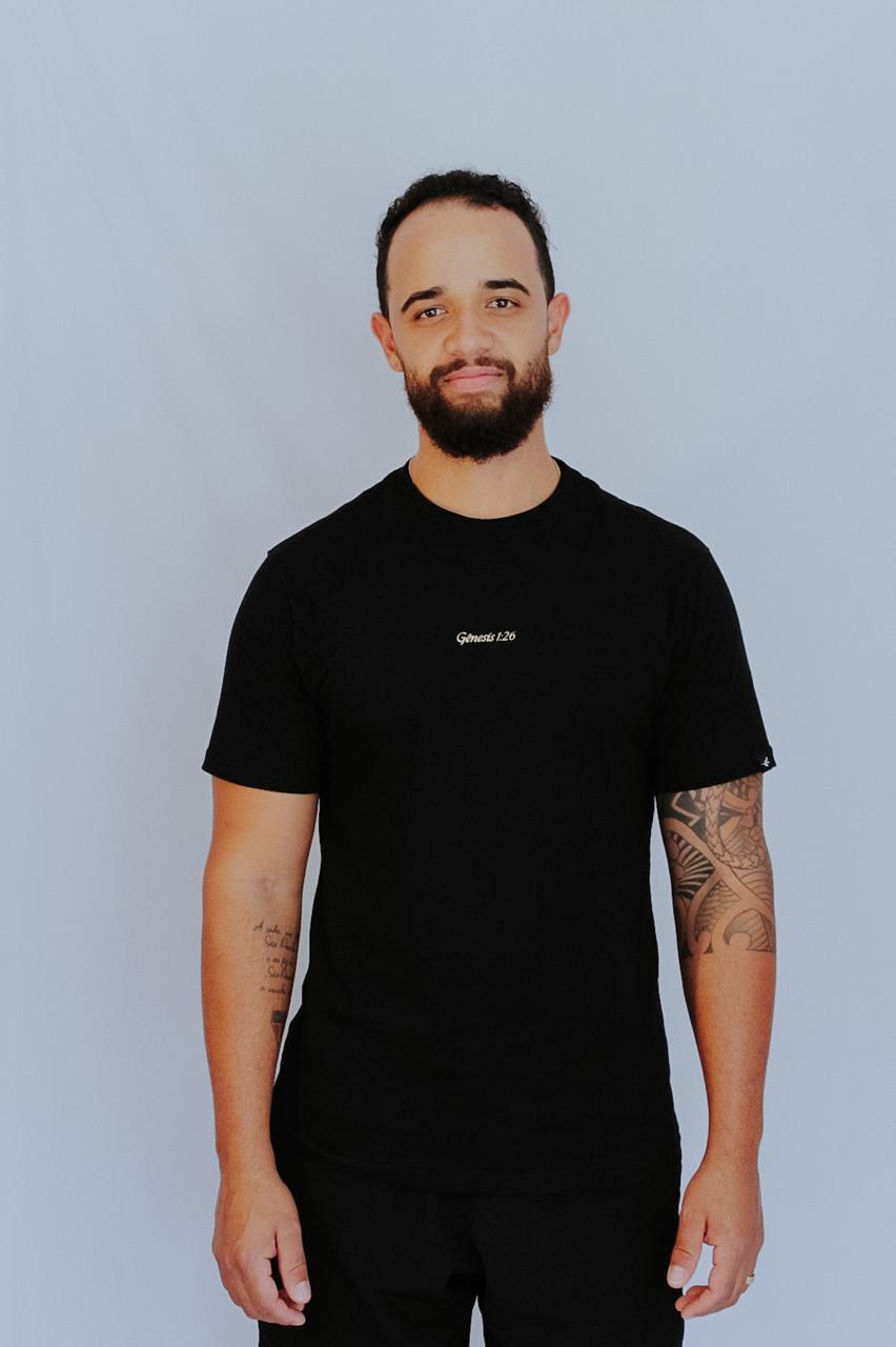 Camiseta Unissex Slim Preta "Imagem e Semelhança de Cristo"